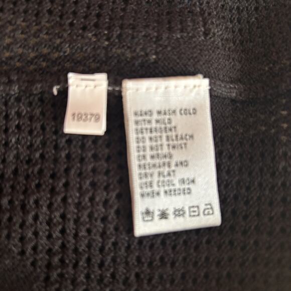 August Silk Large Black Polka Dot Semi Sheer Cardigan Sweater Cotton Blend - Picture 6 of 7